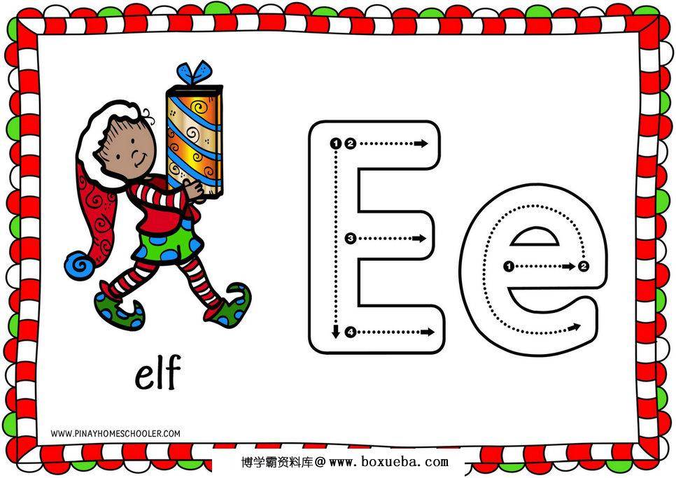 图片[5]-圣诞字母卡，26页PDF-淘学学资料库