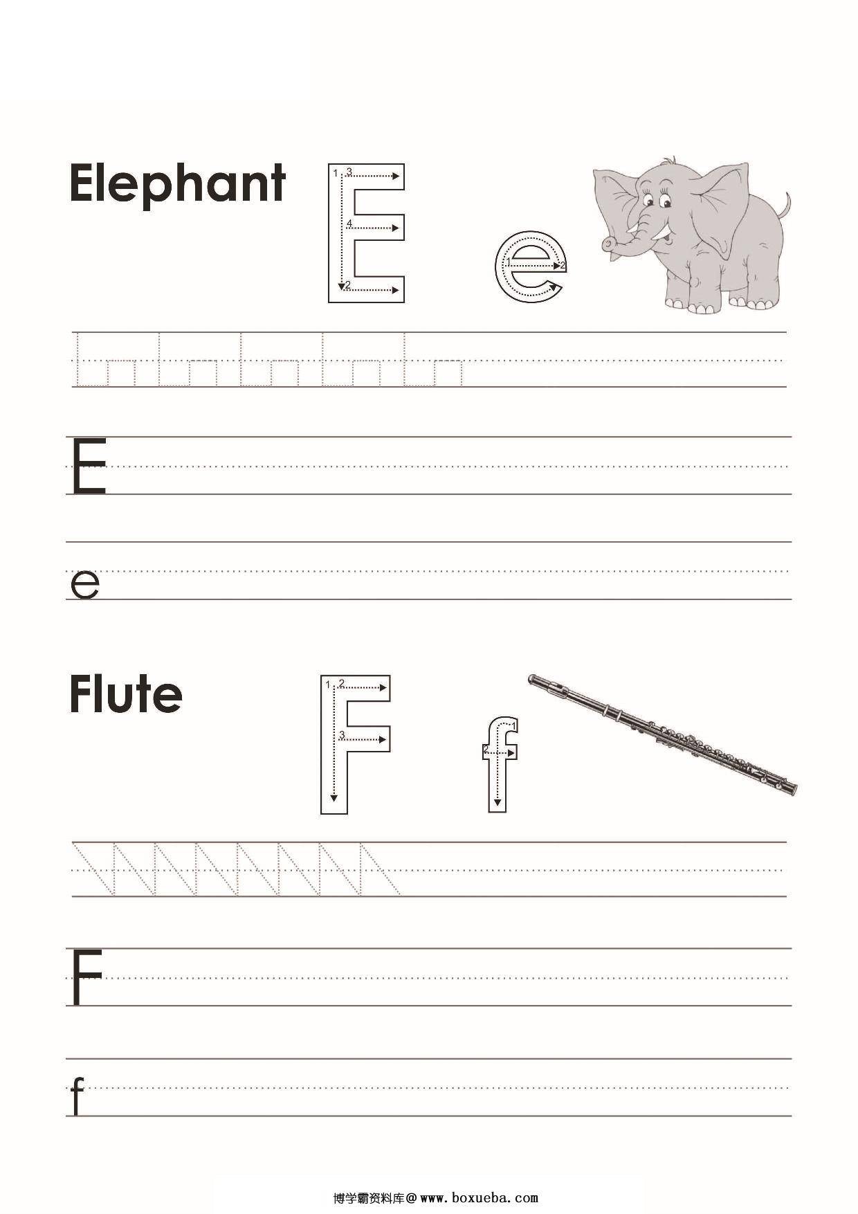 图片[3]-字母书写练习 13页PDF-淘学学资料库