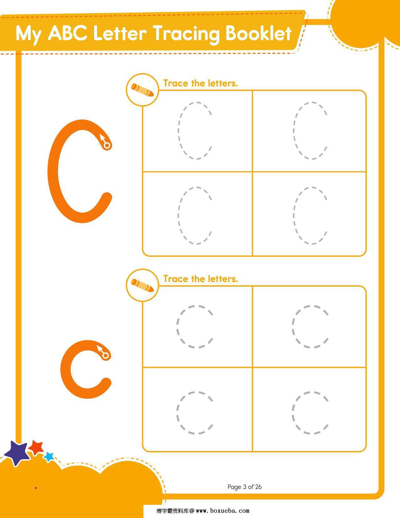 图片[3]-abc-letter-tracing-booklet-us 27页PDF-淘学学资料库