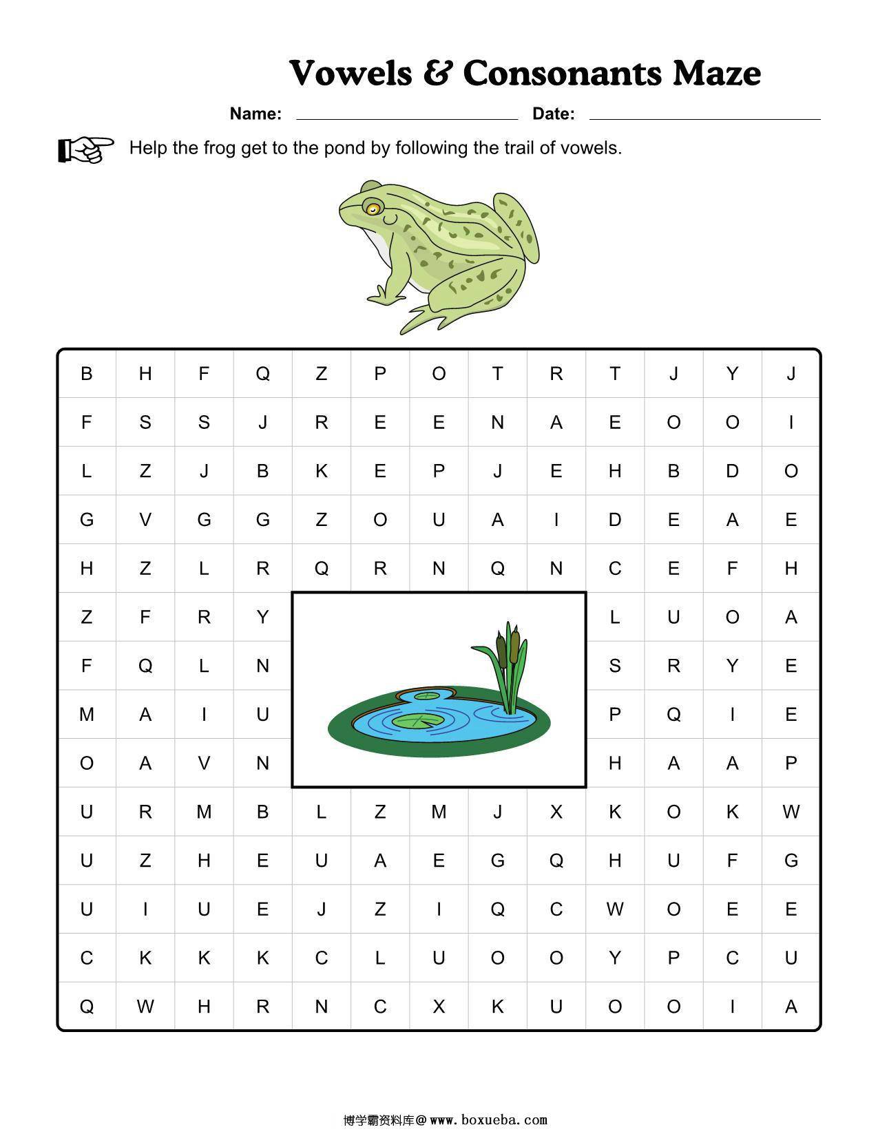 图片[3]-元音字母迷宫，30页PDF电子版-淘学学资料库