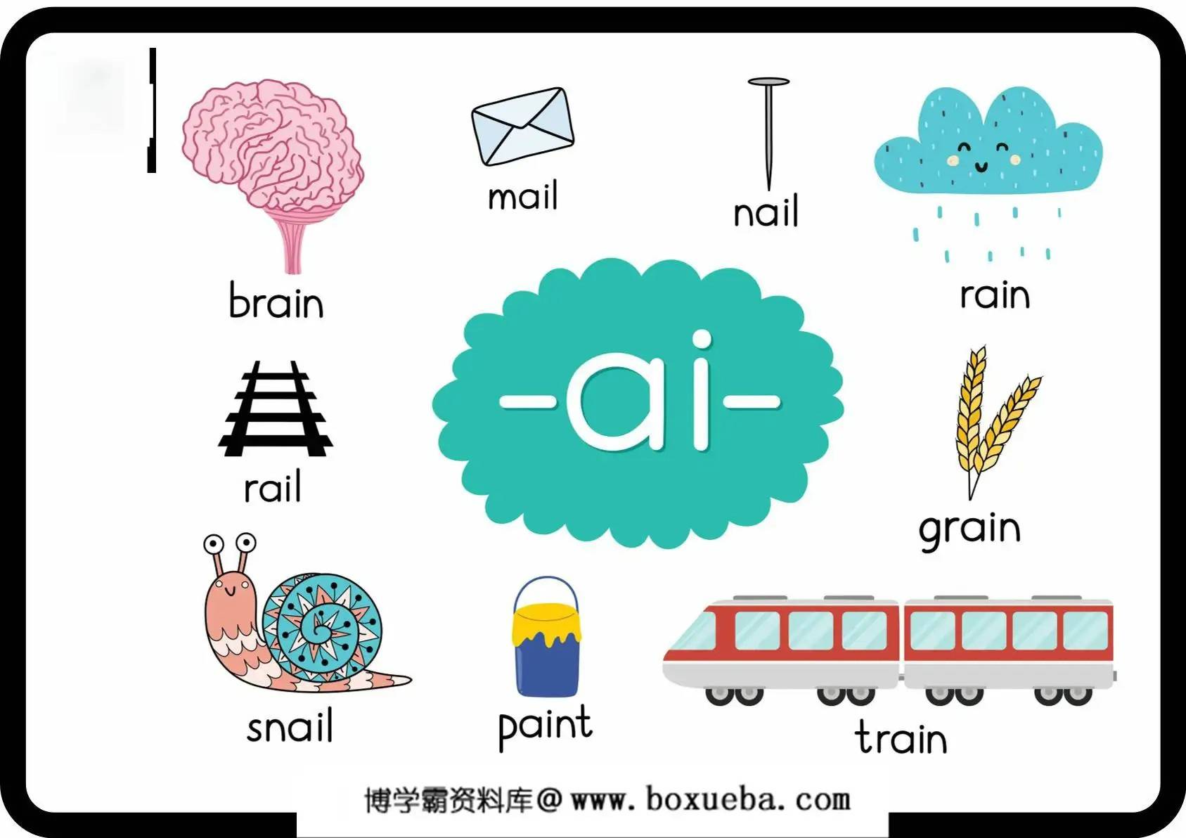 图片[3]-自然拼读彩绘，14页PDF可打印-淘学学资料库
