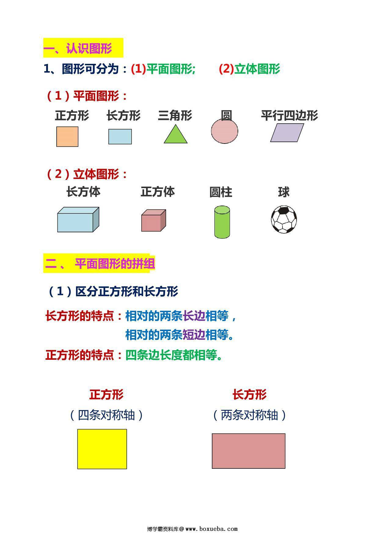 人教一年级下册数学重点及难点知识点总结，11页PDF电子版-博学霸资料网