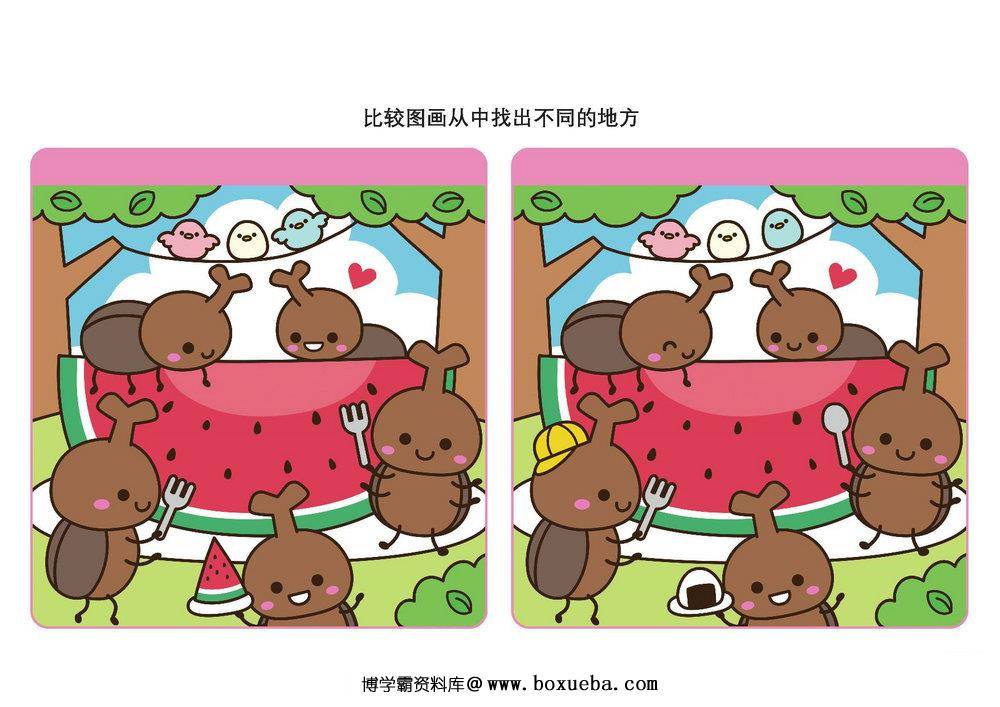 比较图画从中找出不同的地方_2，10页PDF-博学霸资料网