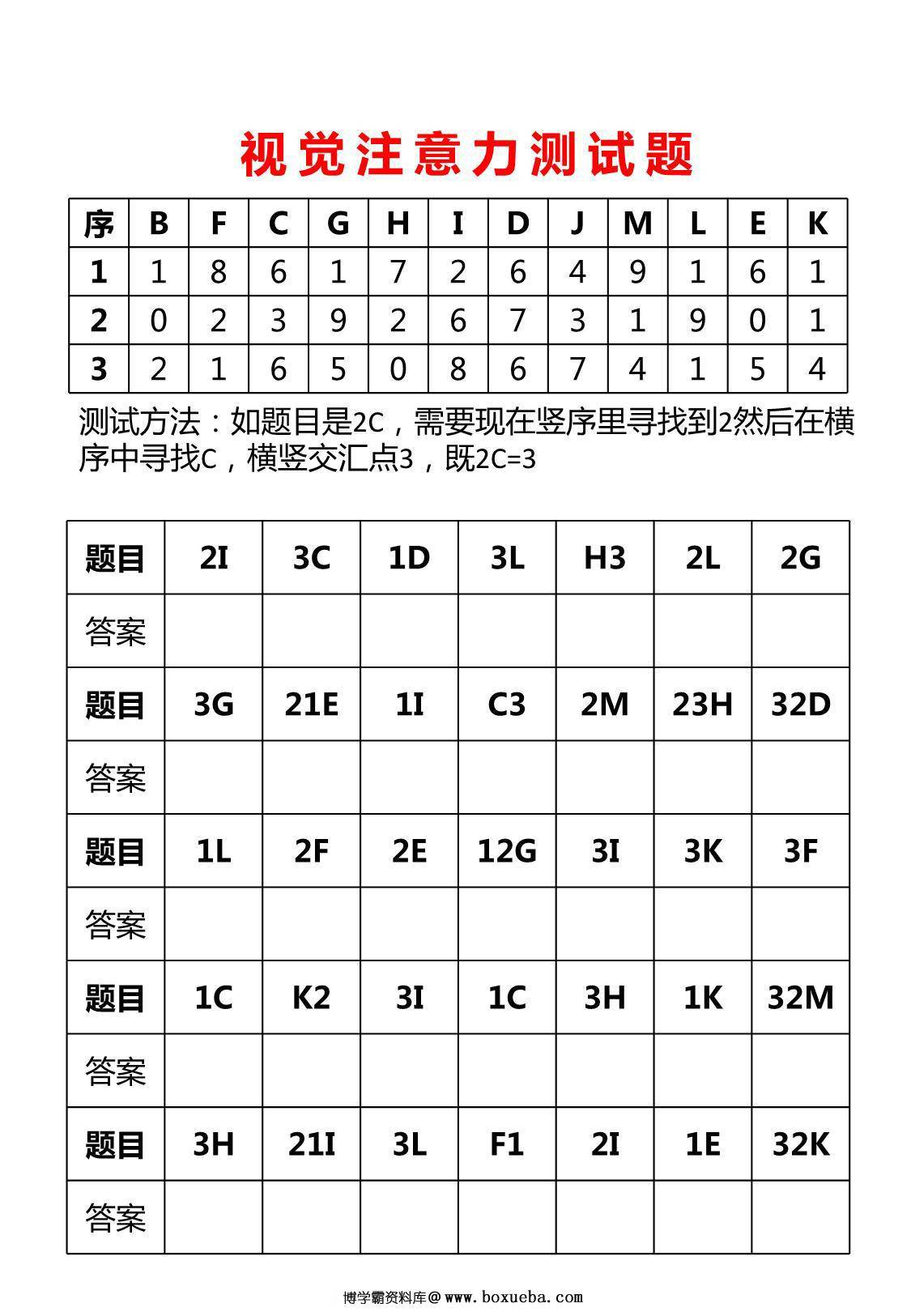 视觉注意力训练，21页PDF-博学霸资料网