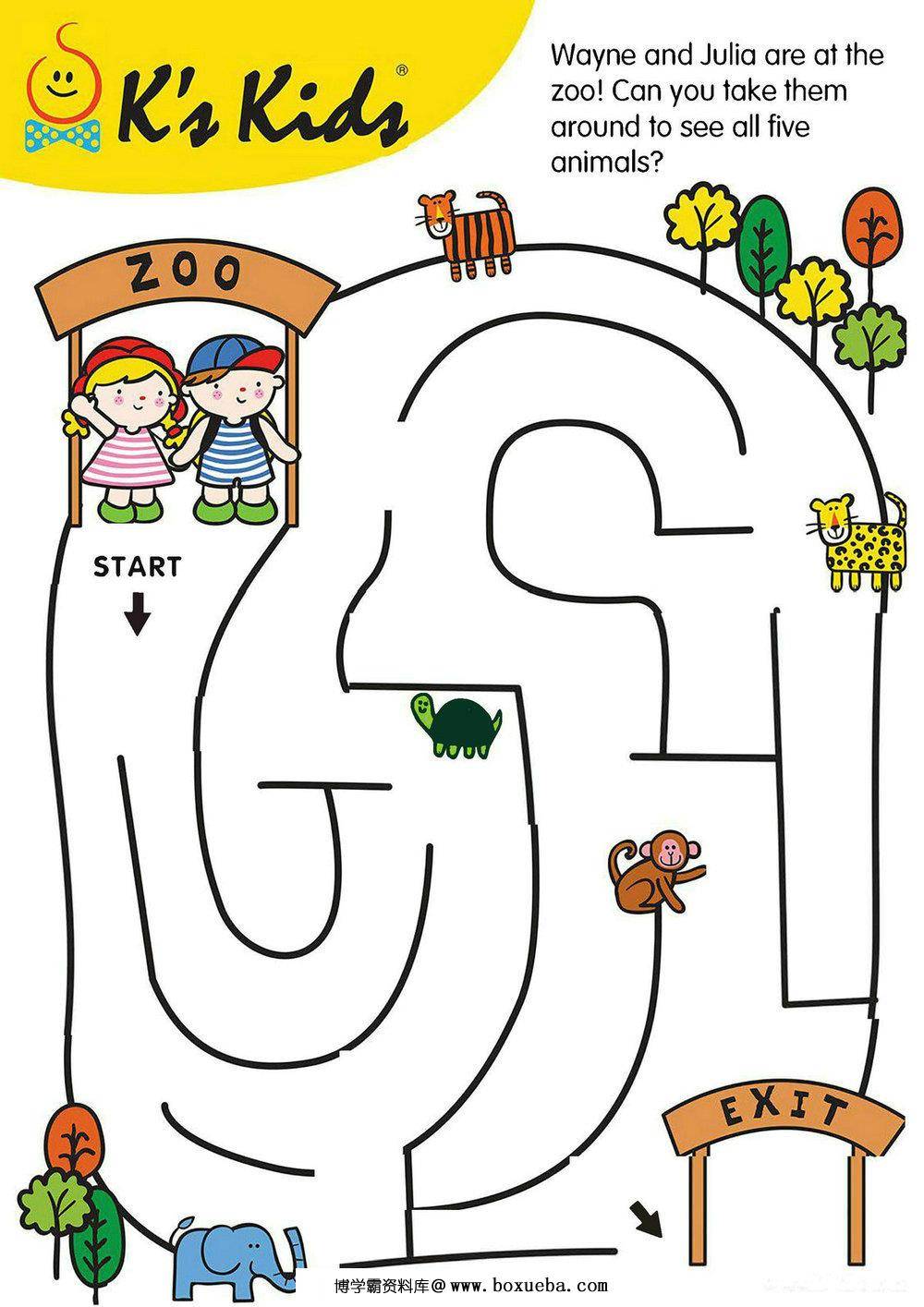 maze-L2 KSKIDS立体迷宫，5页PDF -博学霸资料网