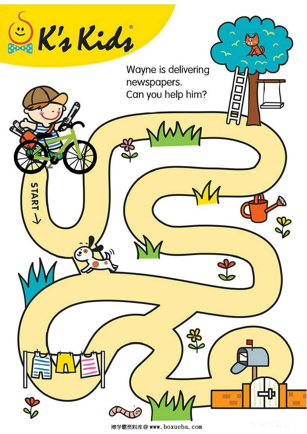 图片[3]-maze-L2 KSKIDS立体迷宫，5页PDF -淘学学资料库