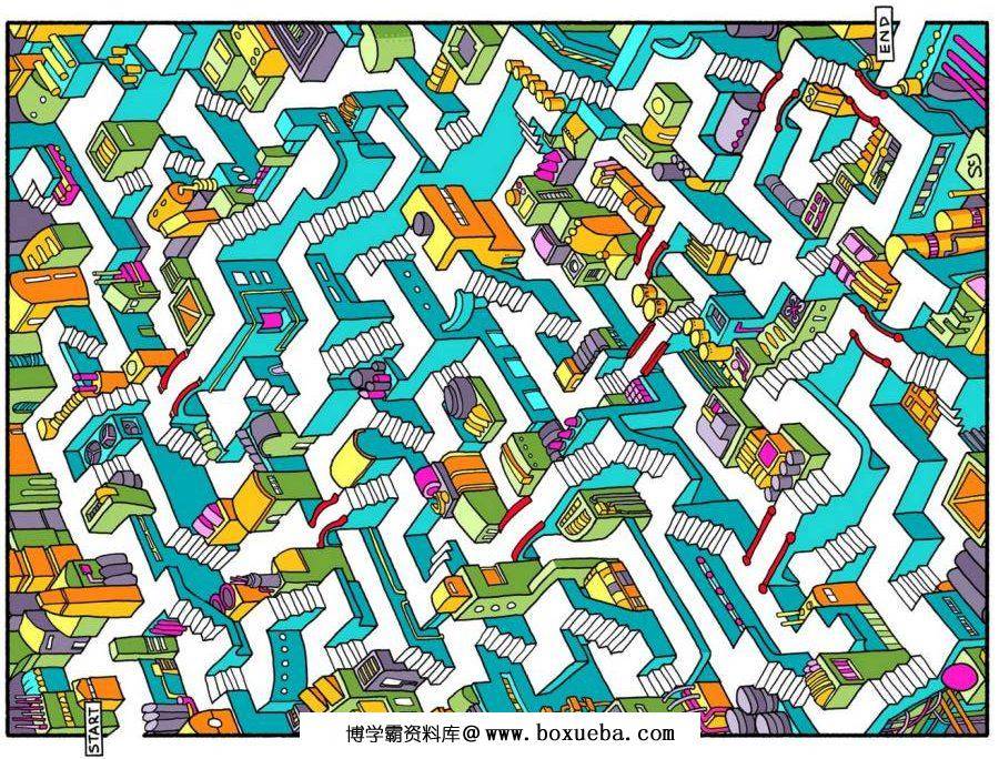 图片[3]-立体3D迷宫图片，27页PDF可打印，百度网盘下载-淘学学资料库