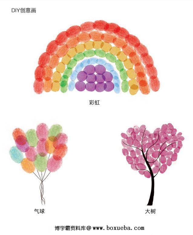 图片[6]-幼儿手指画140张，手指画模板素材打印PDF，百度网盘下载-淘学学资料库