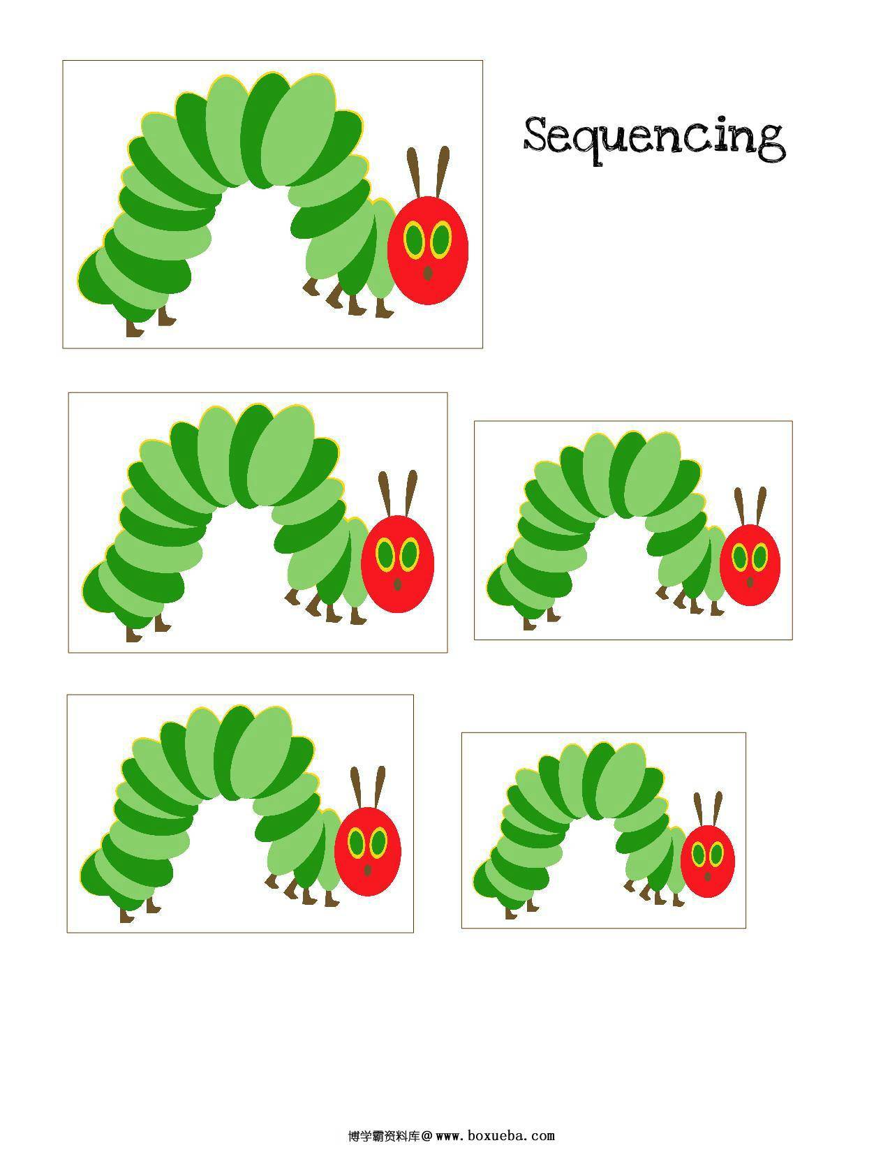 好饿的毛毛虫素材，11页PDF+11P.jpg-博学霸资料网