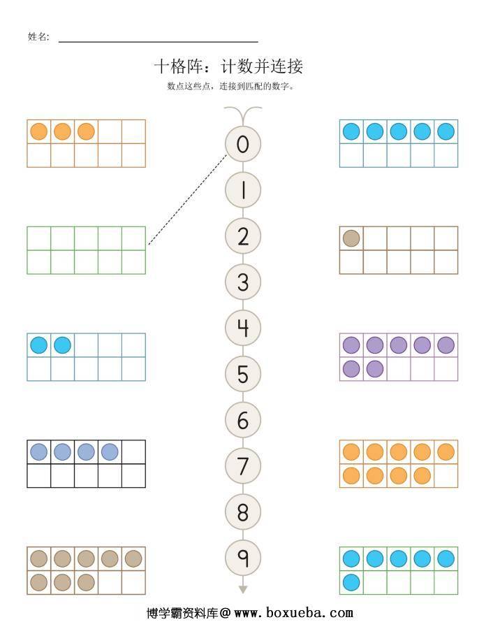 图片[2]-十格阵素材，数量认知和计算，幼儿数学启蒙电子版PDF打印，百度网盘下载-淘学学资料库