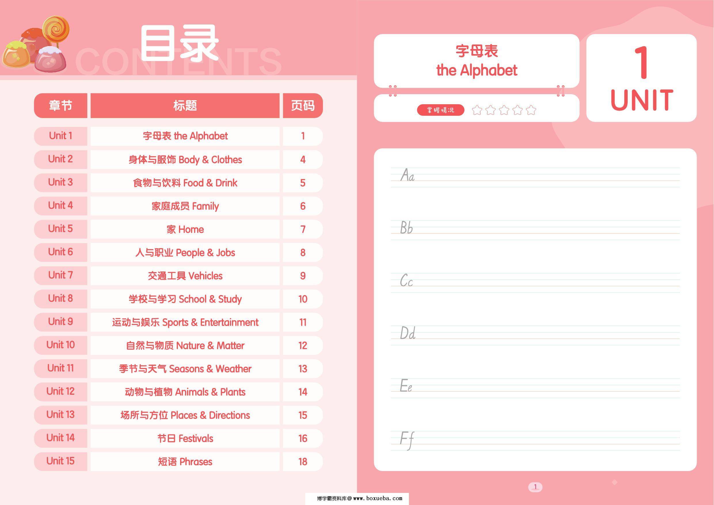 1-2年级英文书写基础训练，11页PDF电子版-博学霸资料网