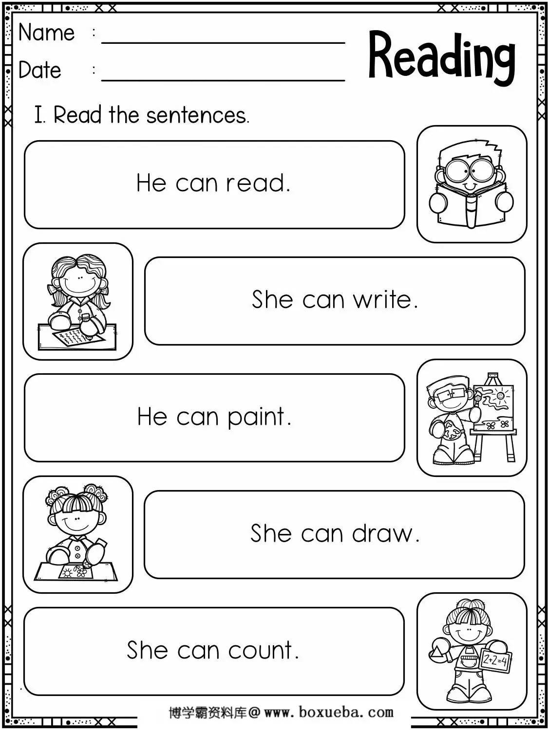 图片[2]-reading sentences_1，32页PDF可打印-淘学学资料库