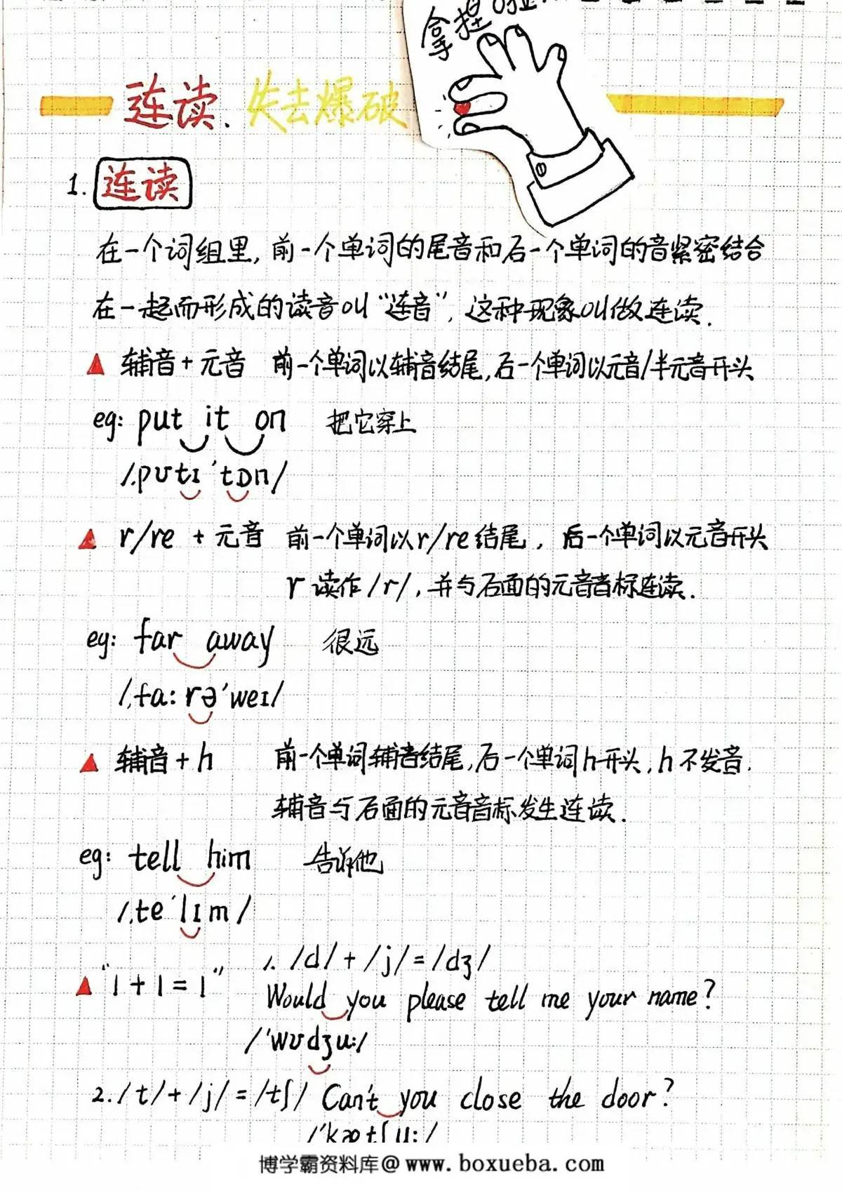 图片[3]-自然拼读音标笔记，14页PDF电子版-淘学学资料库