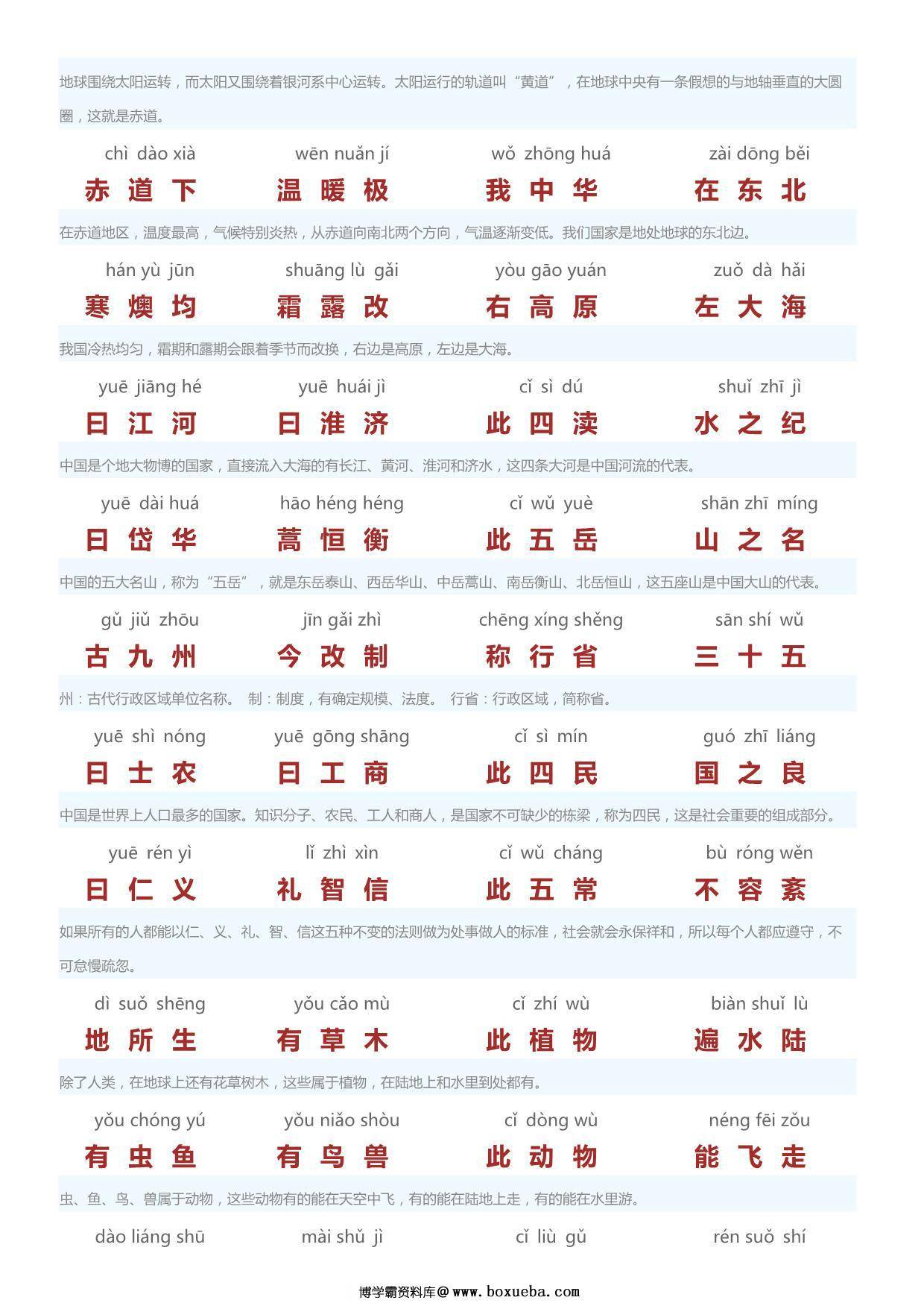 图片[3]-三字经（带拼音注释），13页PDF电子版可打印-淘学学资料库