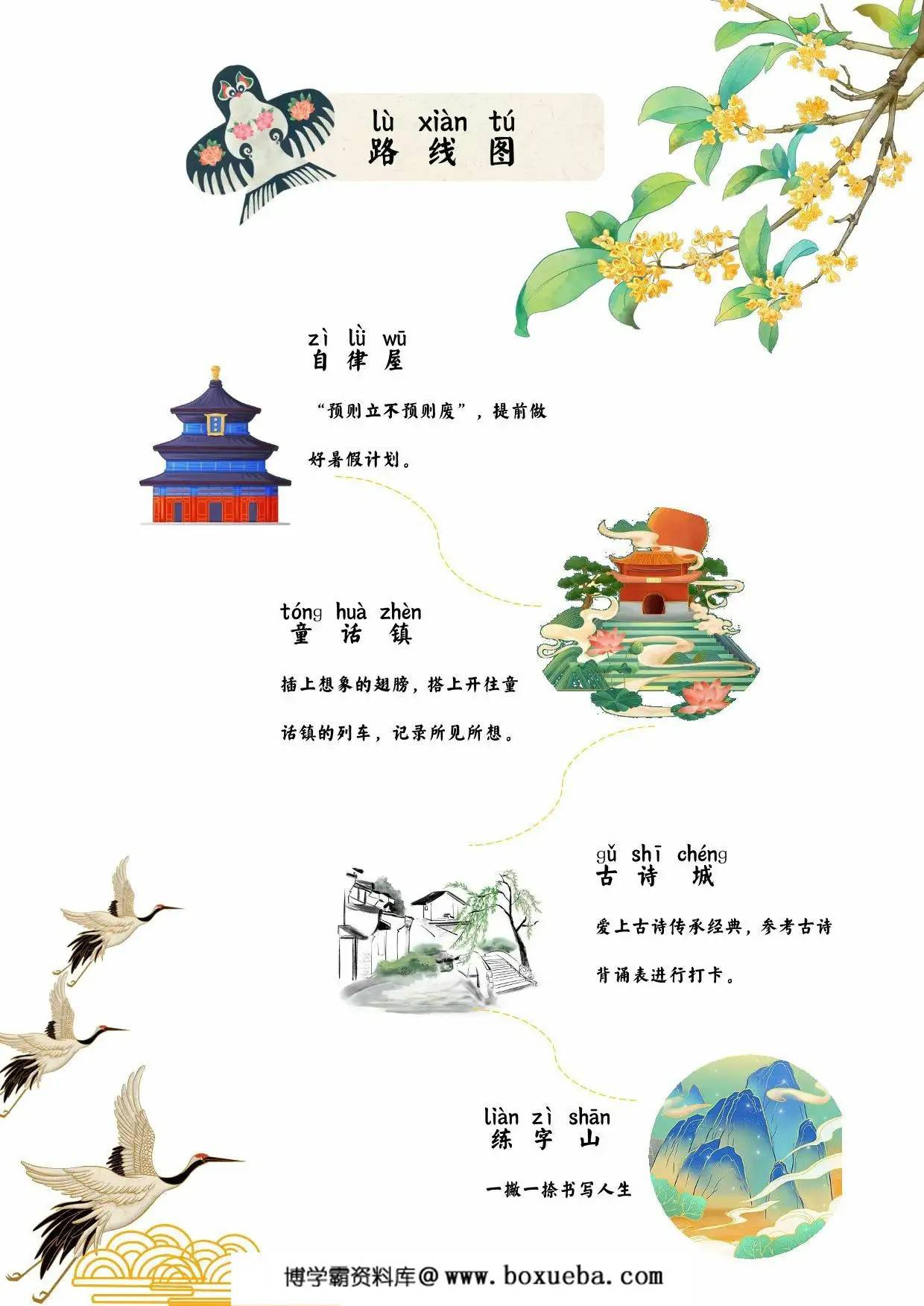 一年级暑假作业乐学手册，14页PDF电子版-博学霸资料网