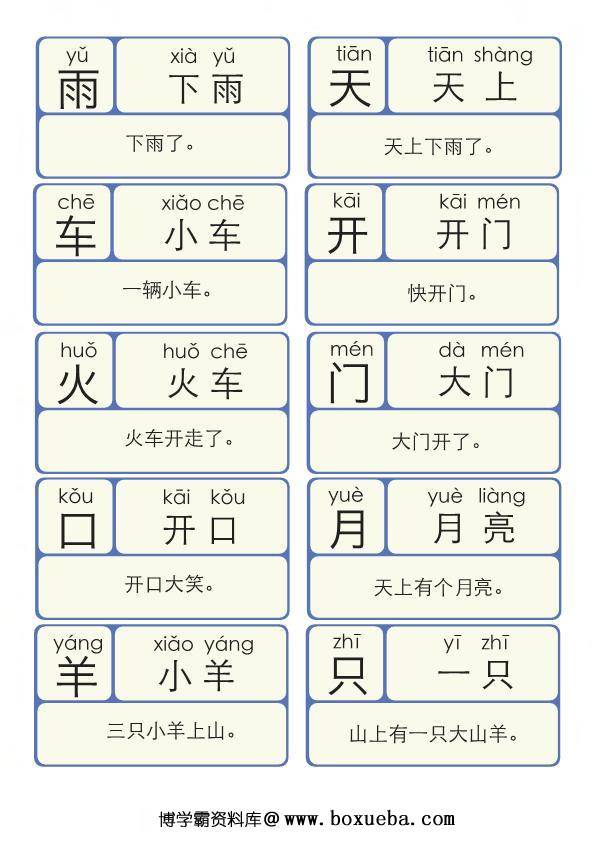 图片[2]-识字拼音版（识字、组词、造句、拼音）-淘学学资料库